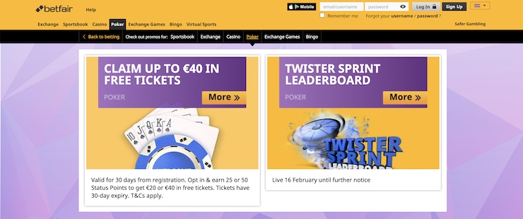 BetFair is one of the most trusted online poker sites not on GamStop for UK players.